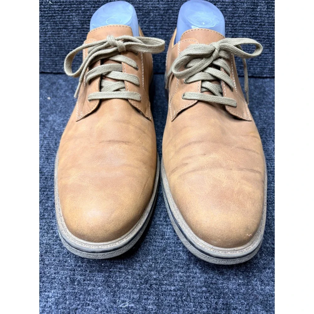 Dockers Mens Tan Plain Toe Lace Up Oxford Business Casual Dress Shoes